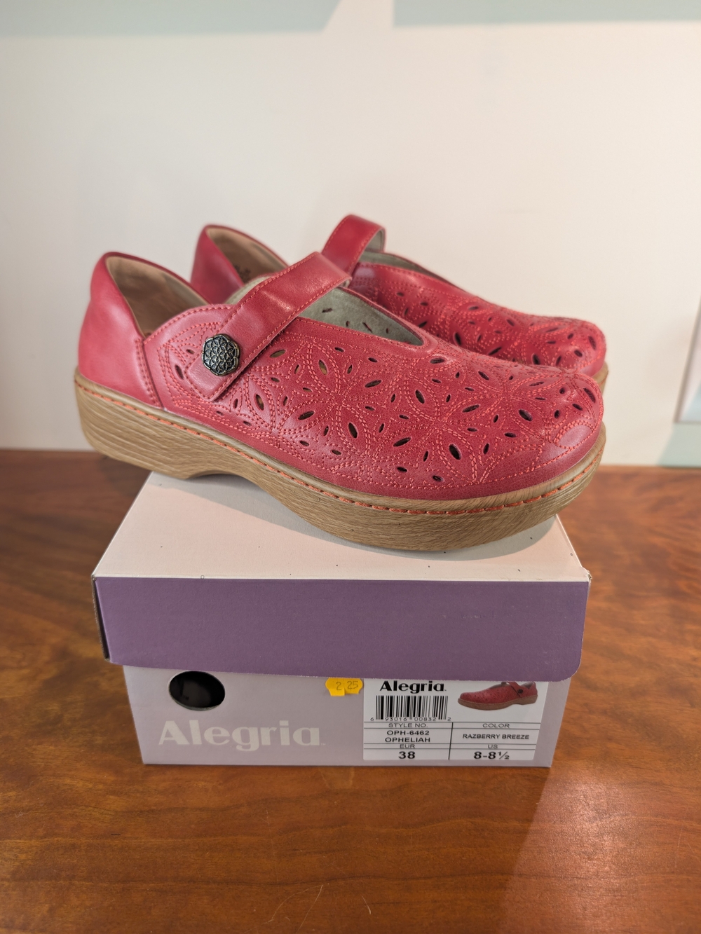 Alegria Raspberry Red Mary Jane Clog - Women's Comfort Shoe